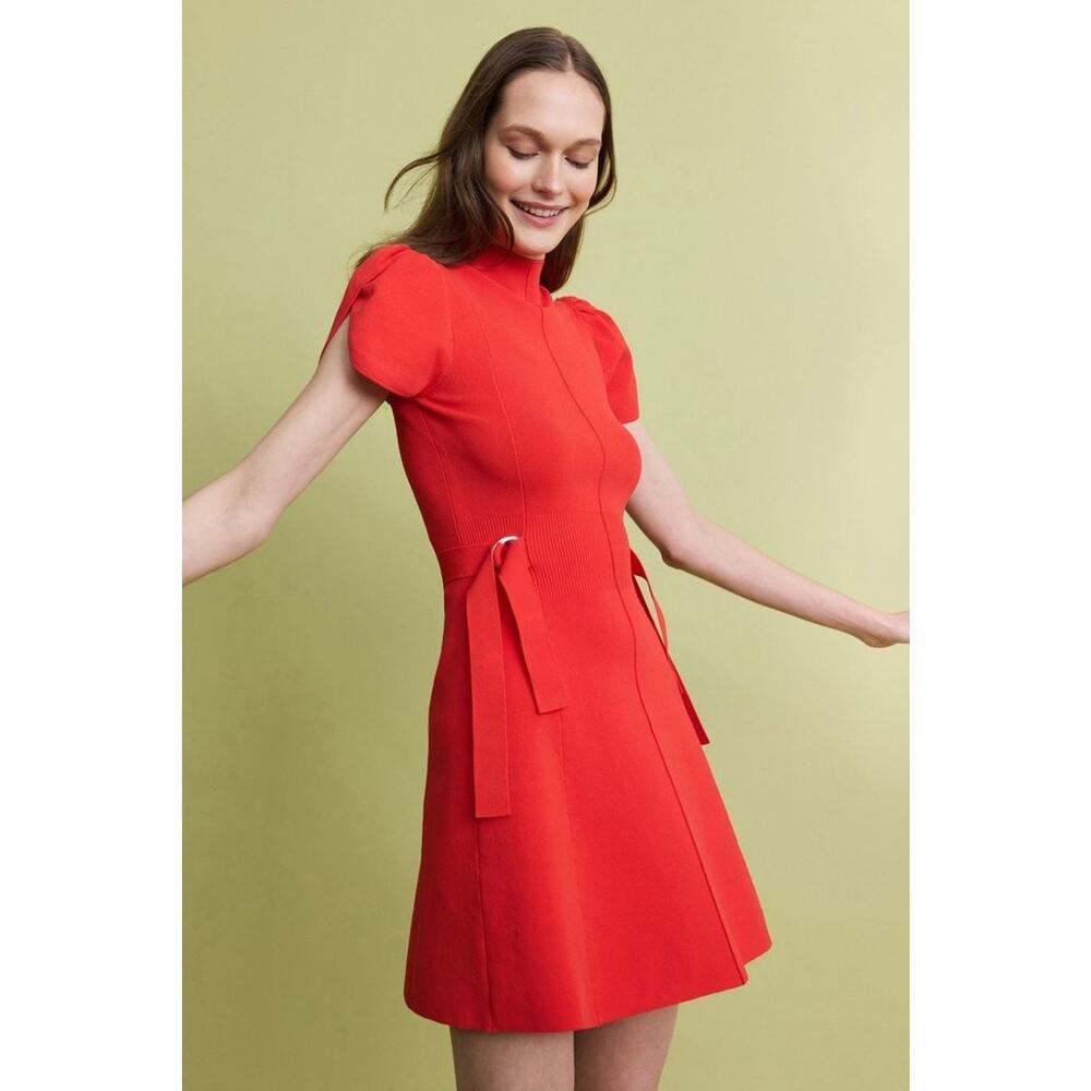 3.1 Phillip Lim Red Puff Sleeve Dress - Size M